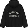 SS25 Relaxed Brushed Hooded Jacket 'Black' Men's 202HO246250F