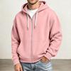 Men's Full Zip Hoodie Drop Shoulder Sleeves, Casual Long Sleeve Sweatshirt for Everyday Wear