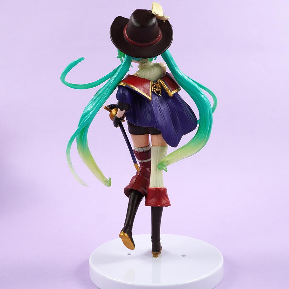Hatsune Miku Anime Figurine - Cute Desktop Action Figure 'Tale of Wonderland' Miku as Puss in Boots Kawaii Girl Model Toy Adorab