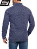 King Billion Men's Half-Zip Stand Collar Fleece Pullover Autumn Spring Sweater Ideal for Daily Casual Wear Urban Strolls and Light Outdoor Activities