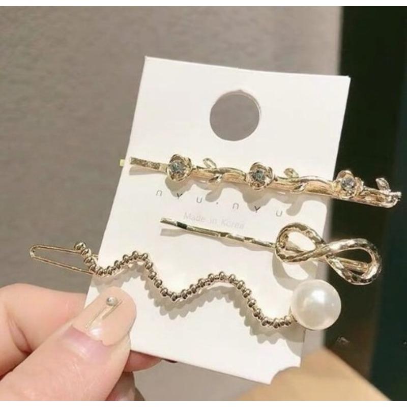 2/3/4PCS X-shaped Hair Clips Shiny Rhinestone Fashionable Small Hair Clips Fringe Decorative Clips ringe Decorative Clips