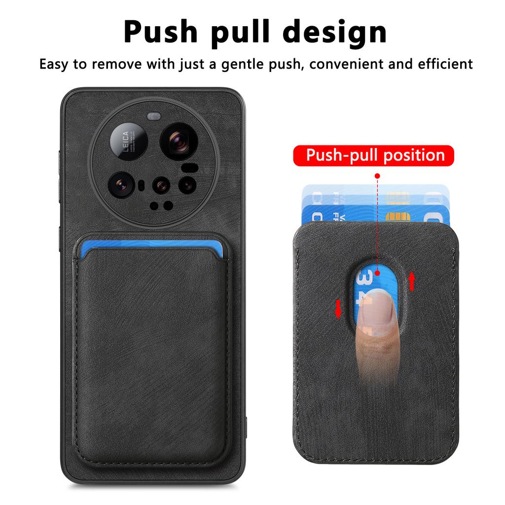 For Xiaomi 15 Ultra Magnetic Case Leather Back Cover with Detachable Card Holder