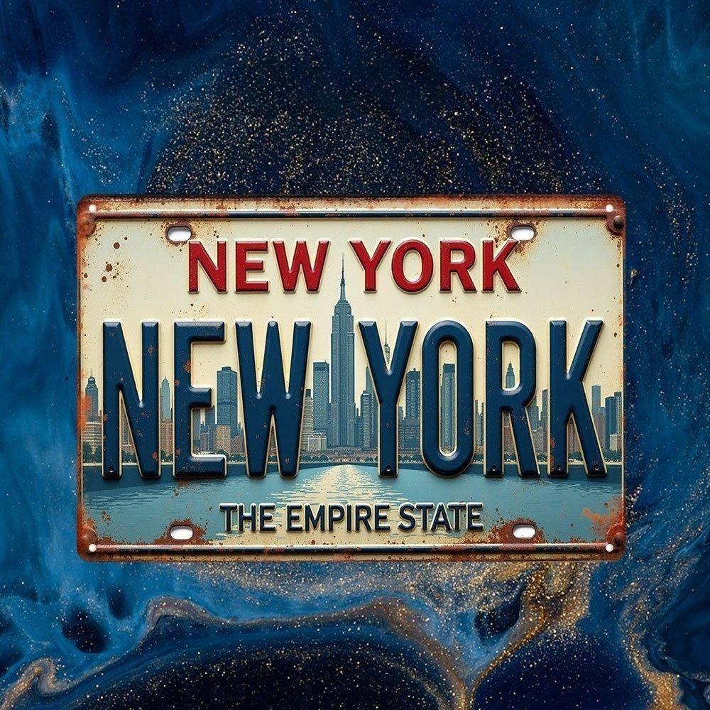 Souvenir Number for the Car , Car Number Plate for Interior Decoration, Metal, 15x30 Cm