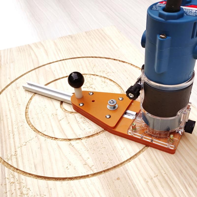 Flexible Trimming Machine Circle Cutting Jig Balance Board with Track Milling Circle for Woodworking Work for Bench DIY