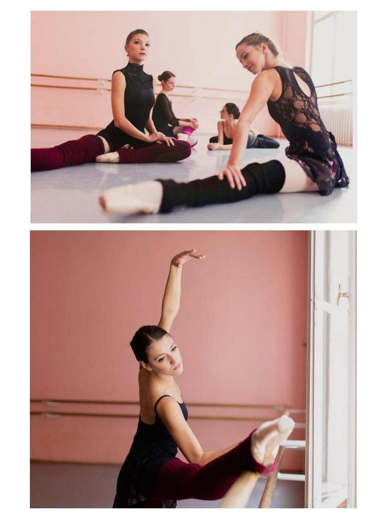 80cm Non-Slip Wool Knit Yoga & Dance Leg Warmers for Women - Autumn/Winter