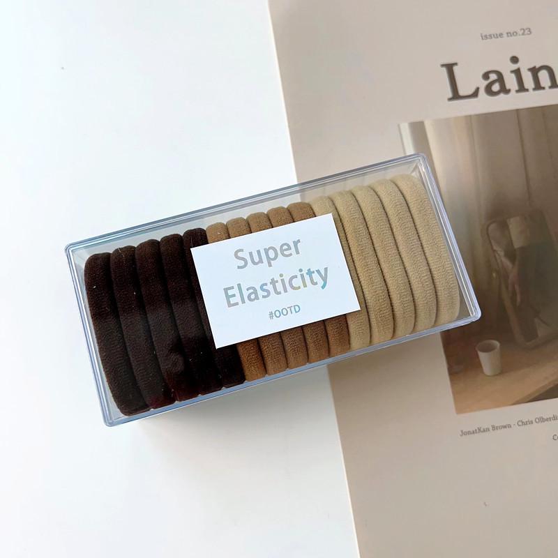 Colorful Seamless Elastic Hair Ties - No Damage Rubber Bands for Women (Whole Box)