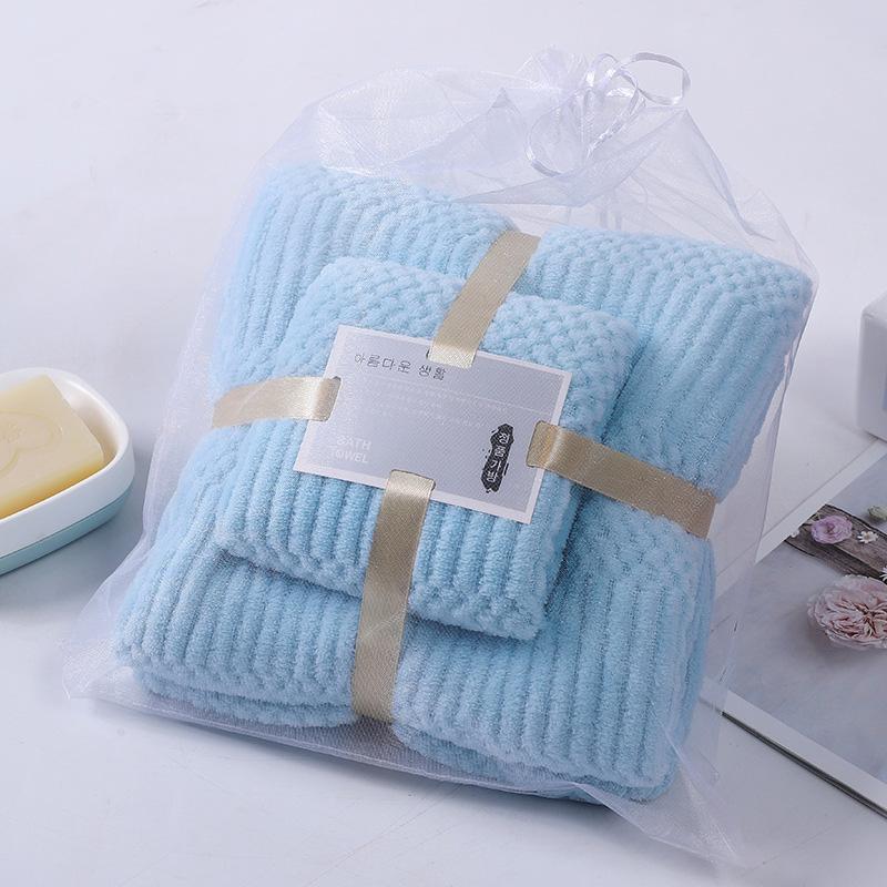 

2 шт./компл. Мягкий Впитывающий Высокой Плотности Родитель-ребенок для Ежедневного Использования Набор Банных Полотенец Полотенца Ванная Комната Коралловый Вельвет