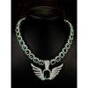 Light Luxury Niche Men's and Women's Fashionable Angel Wing Pendant, Ins, Wing Pendant, Emerald, Hip-hop, Rock Sugar Cuban Chain