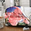 1PC Majin Buu Print Flannel Blanket, High quality All Seasons, Home Decor, Warmth and Comfort, Perfect for Christmas Gifts