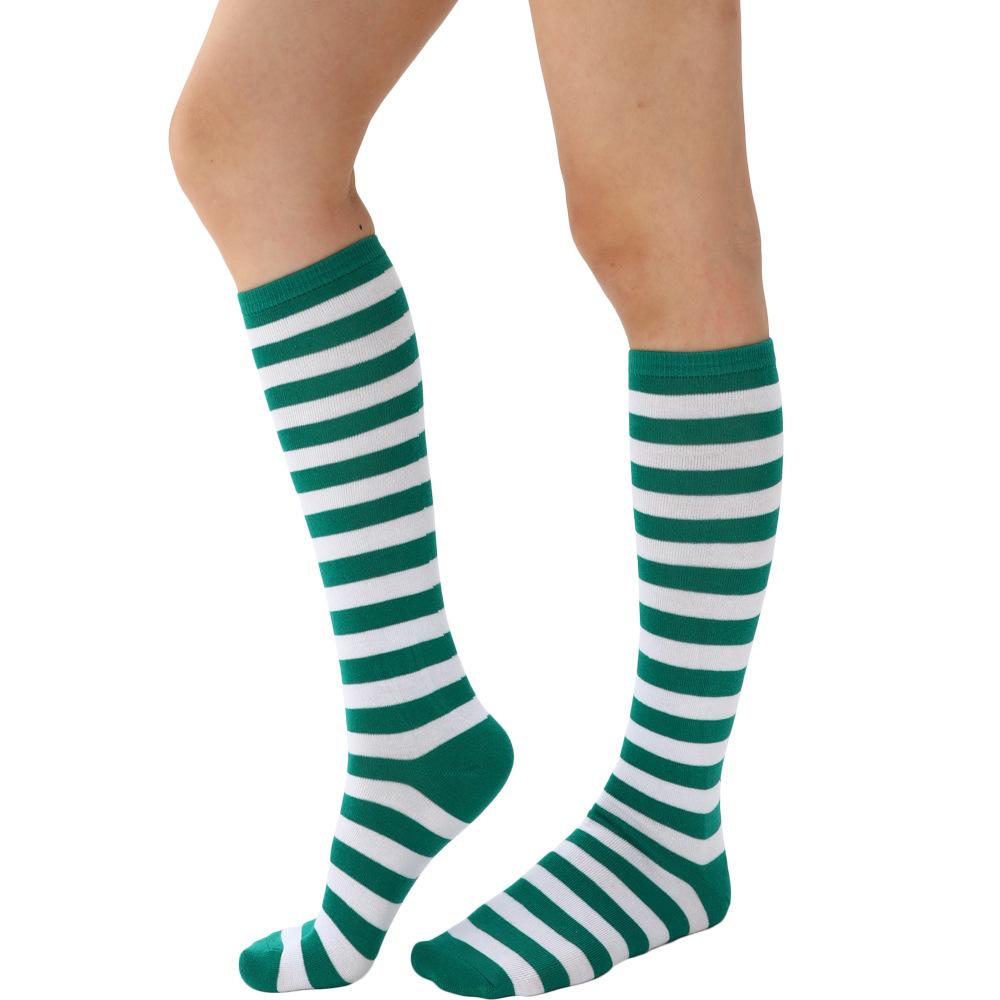 1 Paar Kniehohe Röhrensocken für Damen, Geeignet für Ganzjahreswärme - Unifarben & Gestreifte Sportsocken, Beinwärmer für Sport & Freizeit
