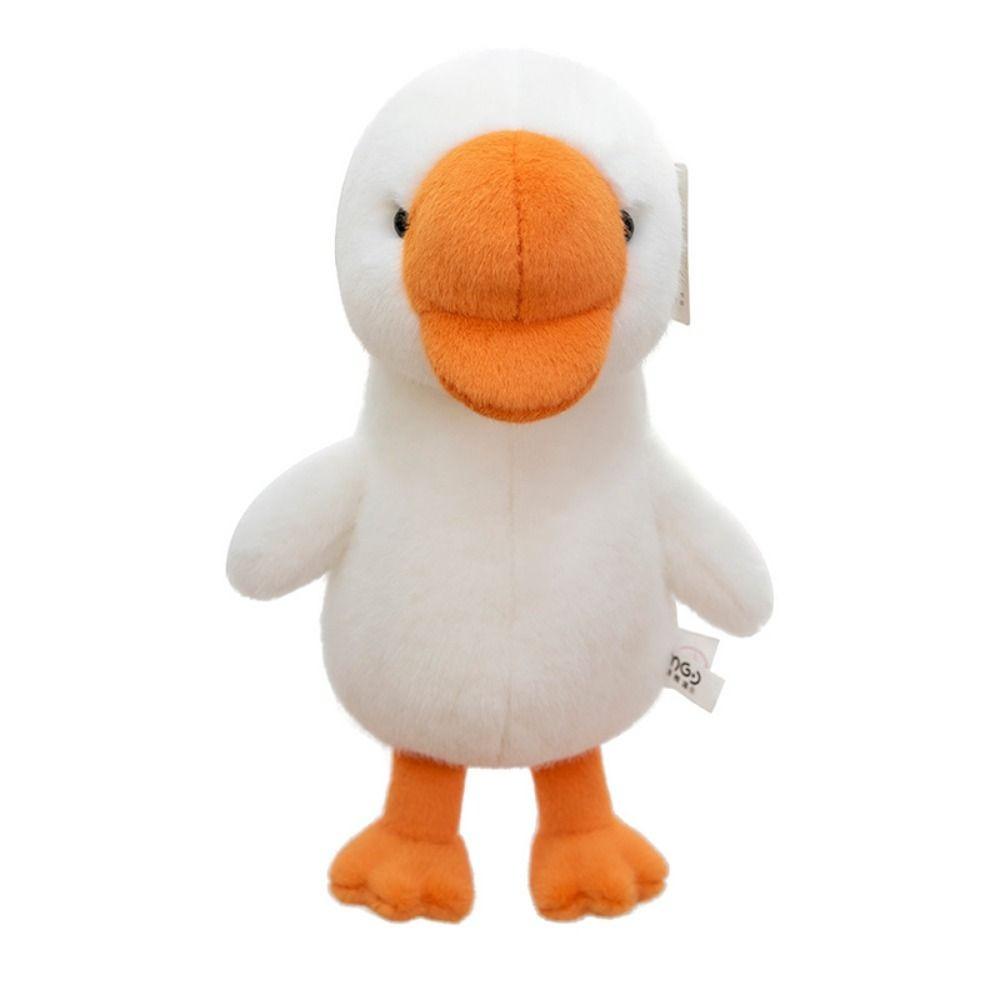 Interactive Dog Animals Plush Toys Fluffy Simulated Great White Goose Dolls  Decoration Gifts