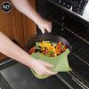 3 In1 Pot Holders Insulation Glove Cotton Terry Microwave Gloves Potholder Mat Kitchen Gloves Oven Mitts Baking for Cooking BBQ