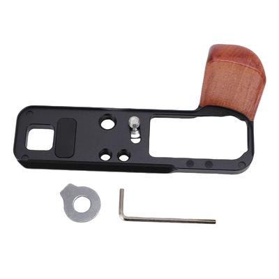 L Shape Bracket Wooden Hand Grip Fit for Fuji X100VI Camera Aluminum Alloy Camera L Shape Handle