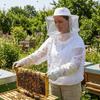 Combinaison d'apiculture respirante Blouse en maille Partie supérieure du corps Veste d'apiculteur Résistante à l'usure Voile à capuche Vêtements d'apiculteur Apiculture