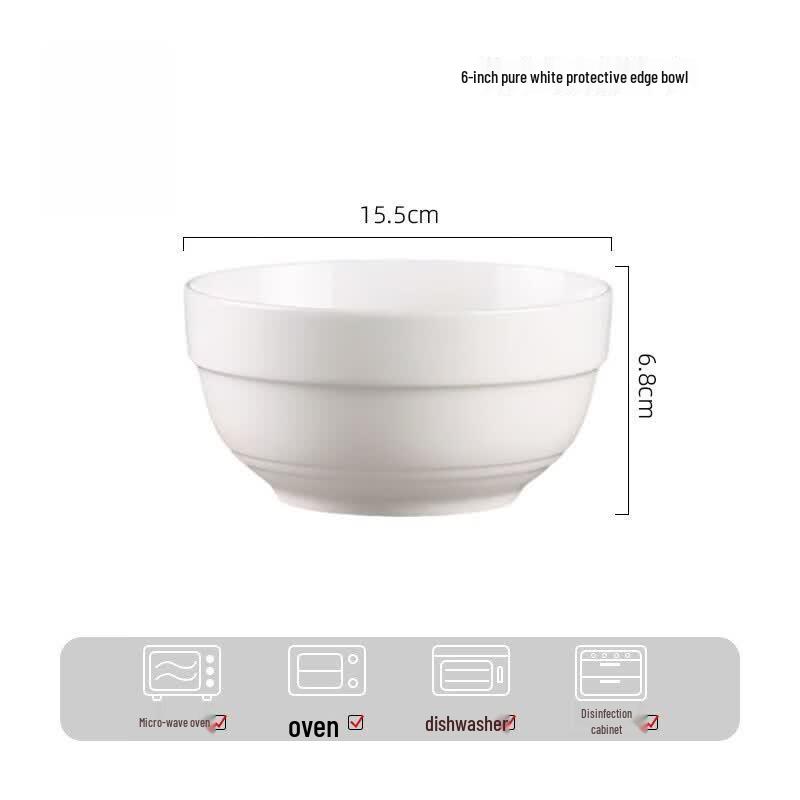 Zhishi Ceramic Rimmed Soup & Noodle Bowl
