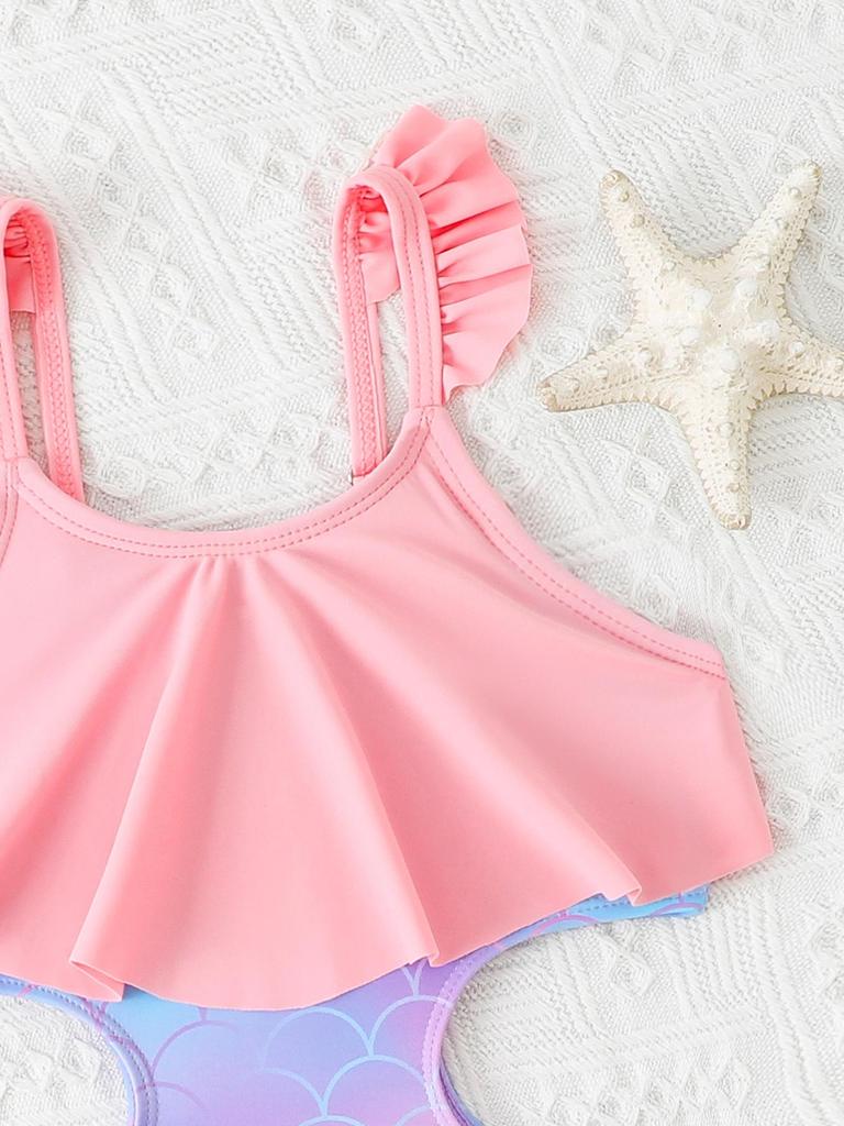 2026 Cute Girls' One-Piece Swimwear - Small & Medium Children's Bikini