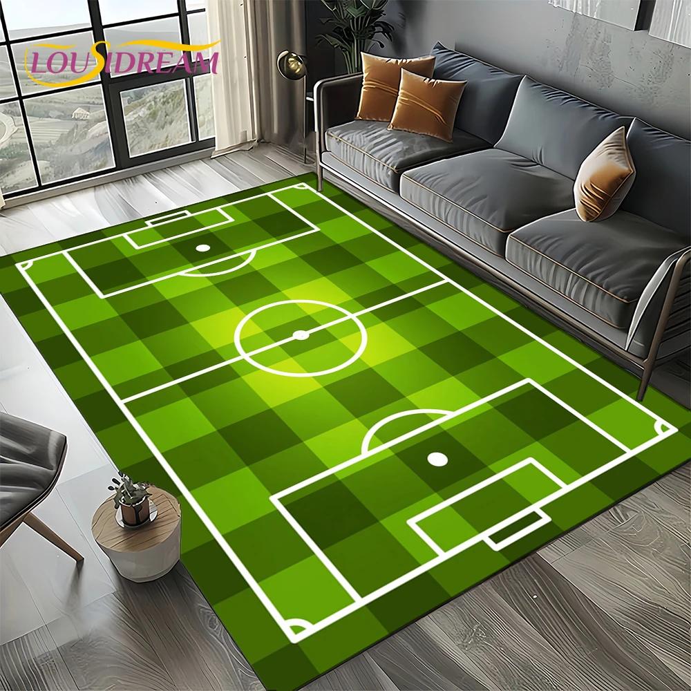 Football Field Soccer Sport 27 Style Carpet Rug for Living Room Bedroom Home Sofa Decoration,Kids Area Rug Non-slip Floor Mat