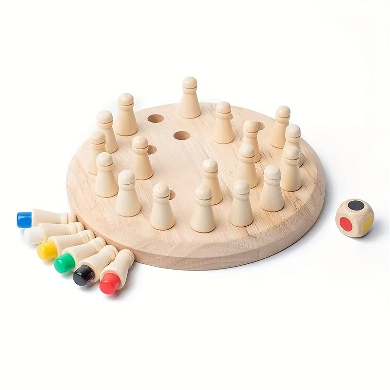 

Montessori Children s Wooden Early Education Puzzle Memory Chess Toys, Concentration Parent-child Interaction Fun Game Chess