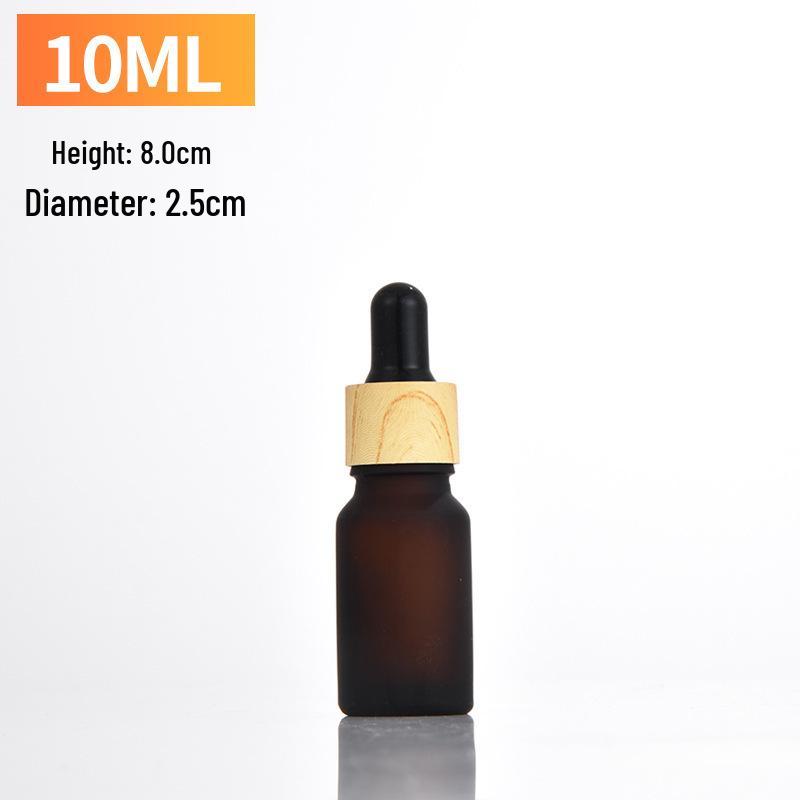5ml/30ml/100ml Frosted Essential Oil Dropper Bottles with Wood Grain Ring