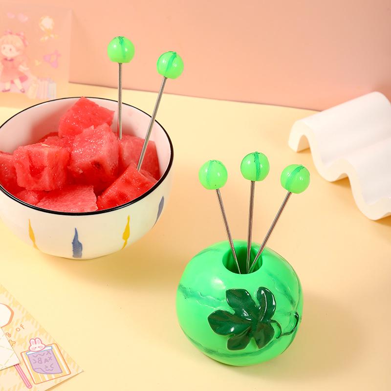 Creative Heart-Shaped Fruit Skewer Set - Stainless Steel Forks for Restaurants & Gifts