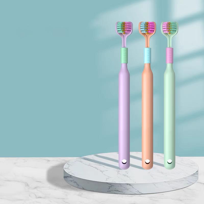 Three Sided Toothbrush Soft Bristle Tooth Brush Ultra Fine Toothbrush Oral Care Safety Teeth Brush Oral Health Cleaner