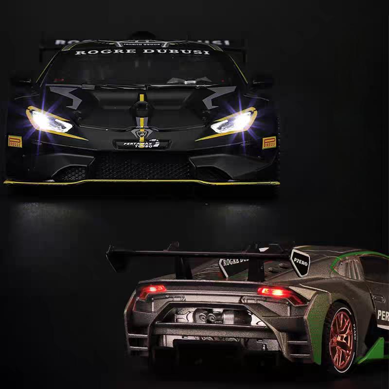 Lamborghini Huracan EVO Supercar Simulation Diecast & Toy Vehicles Sounds & Light Pull Back Car 1:32 Alloy Collection Model