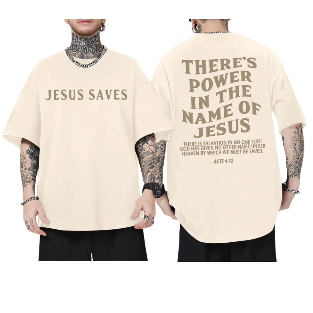 Christian Shirts for Men Jesus Saves Shirt Religious Faith Tshirt Inspirational Bible Verse Graphic Tee Tops Men Clothing