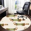 1pc Dachshund Pattern Office Round Rug, Non-slip, Soft and Durable Office Rug for Interior Decoration, Perfect for Office,Decoration yy260204009