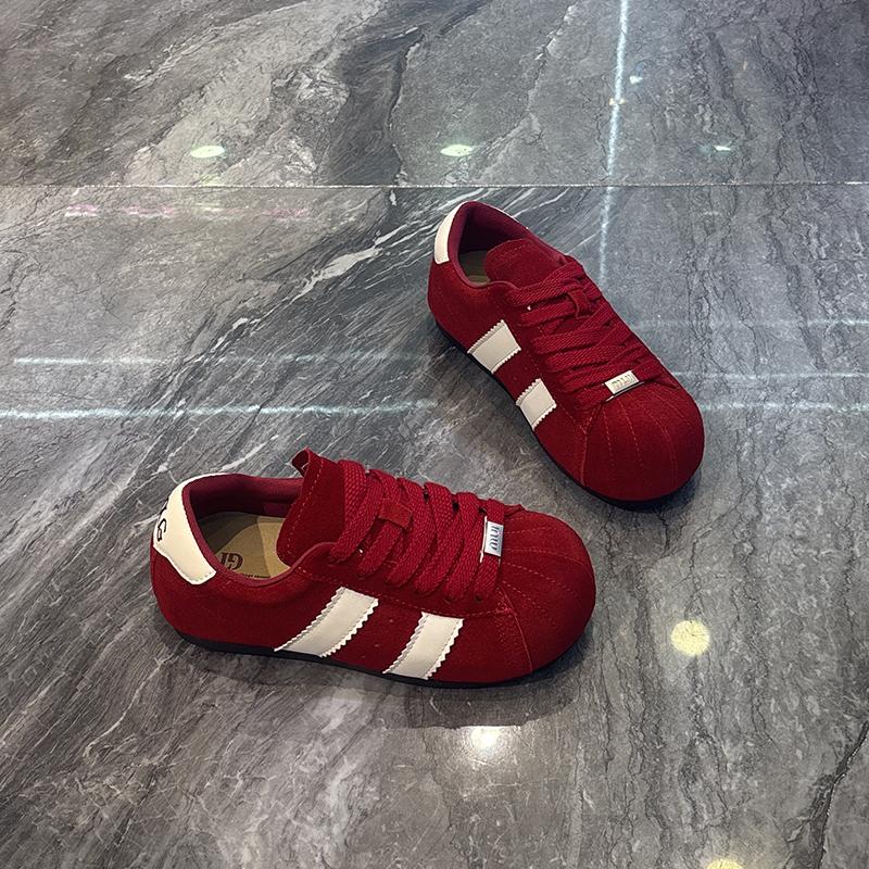 

Ugly cute pumpkin head~ Blue cabinet height increase ballet training shoes women s 2025 autumn models are easy to wear two bars sports casual shoes 35