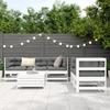 VidaXL Garden Lounge Set 6 Pcs White Solid Pine Wood, Outdoor Sofa Set, Garden Sofa Set, 3250805