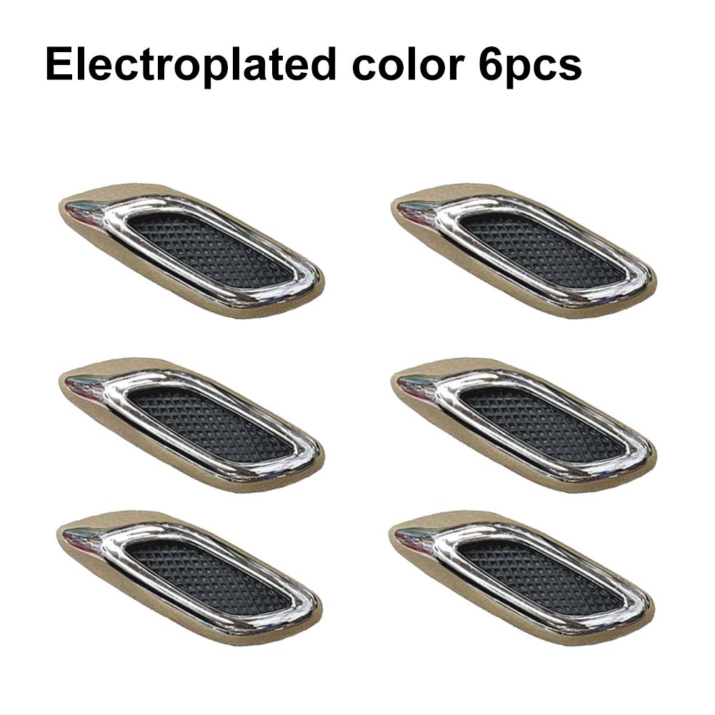 Adesivo decorativo para saídas de ar do para-lama dianteiro do carro, adesivo de fibra de carbono ABS, decalque para saída de ar lateral, decoração externa