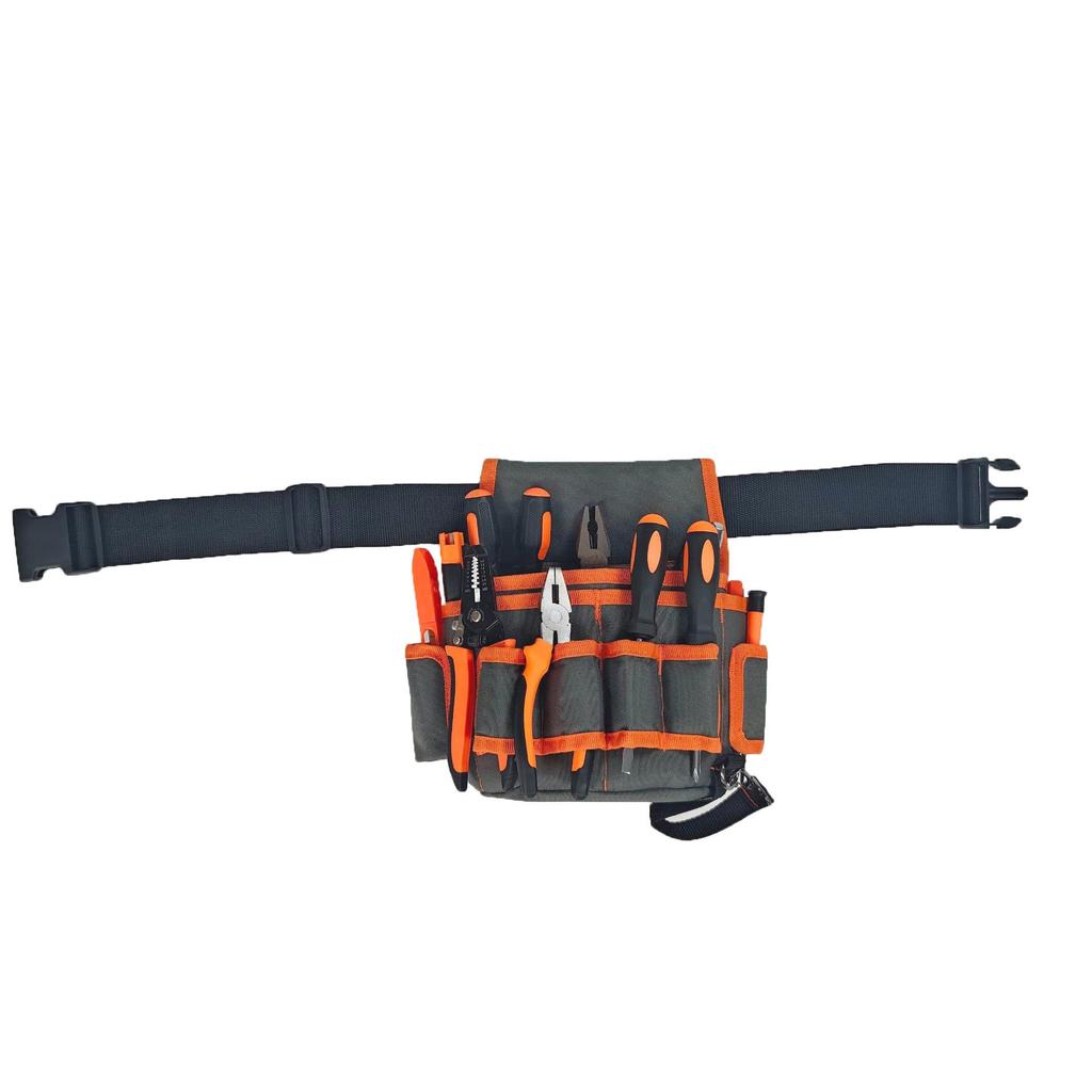 Waterproof Oxford Toolkit Waist Bag - Multifunctional, Wear-Resistant, Thickened Canvas Repair Kit for Electricians