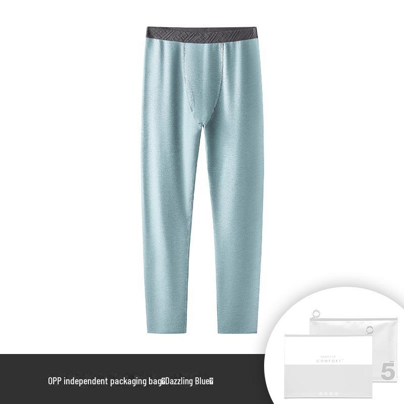 Ultra-Soft & Warm Men's Silk Wool Velvet Seamless Leggings for Autumn & Winter