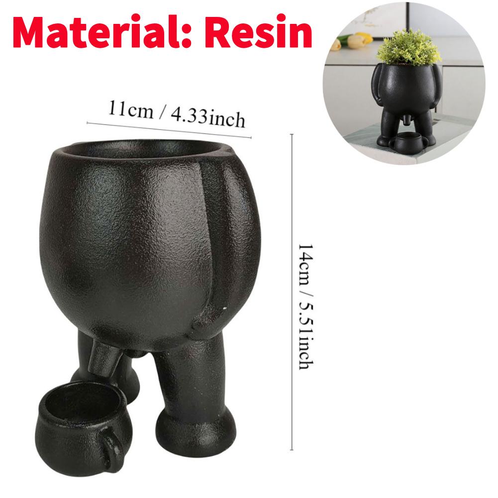 1-2PCS Swing Face Planter Pot Creative Smiling Face Resin Flower Pot Wall Hanging Flower Container Home Garden Patio Supplies