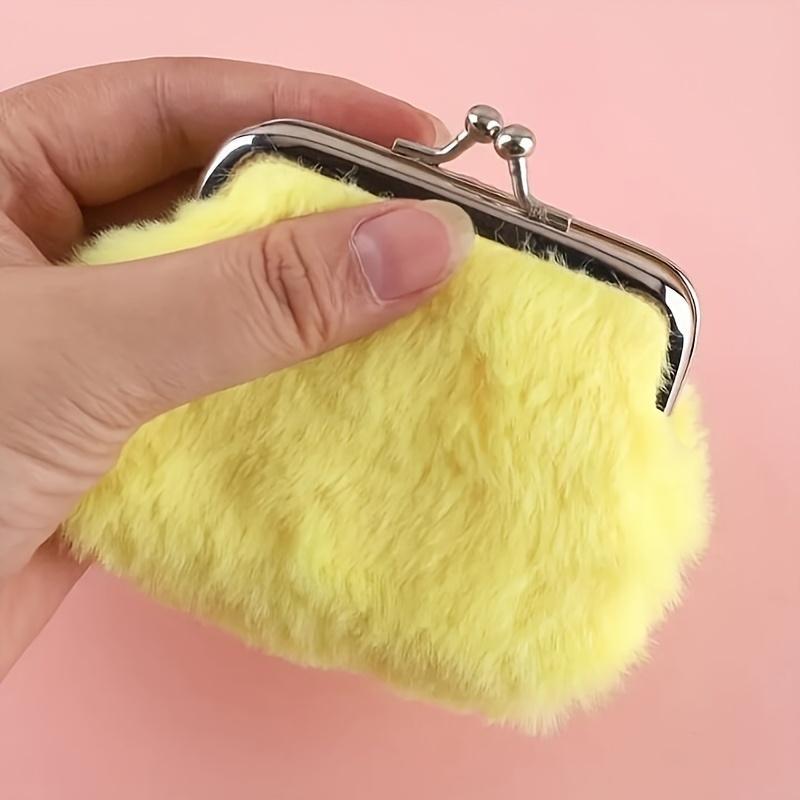 Plush Faux Fur Coin Purse for Youngsters Soft, Lightweight Snap Closure - Ideal Birthday Gift Small Purse