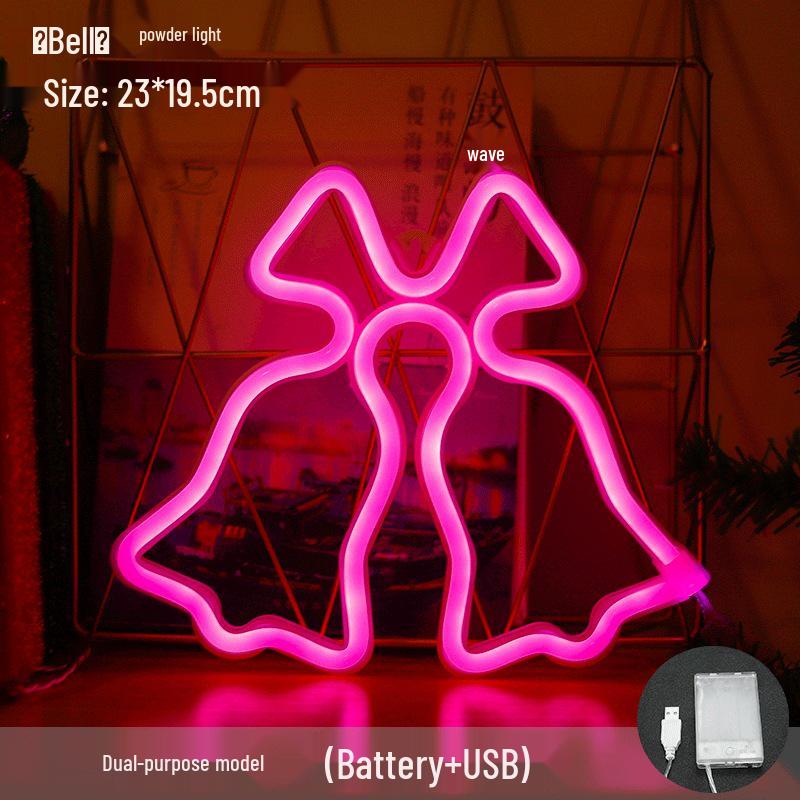 Christmas Neon LED Night Light - Influencer-Inspired Holiday Bedroom Decoration