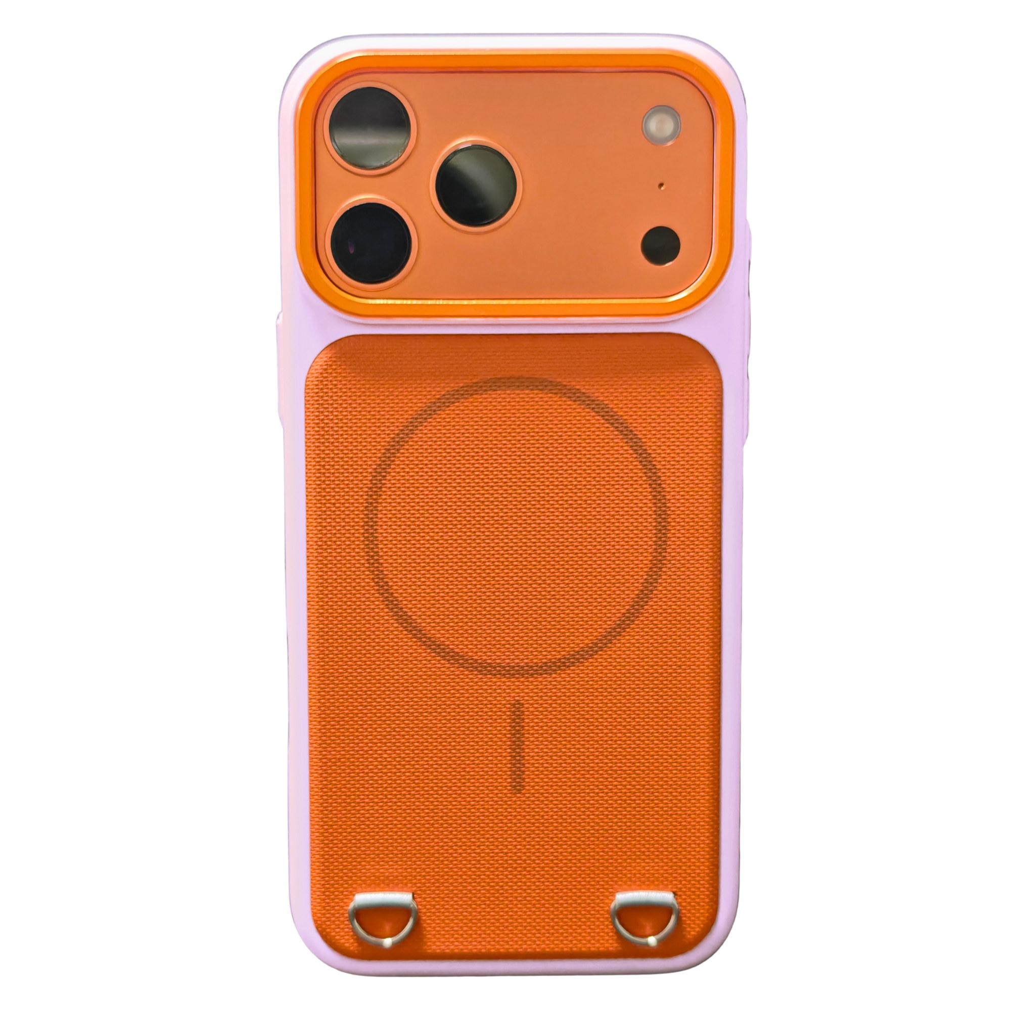 

For iPhone 17 Pro Max Case Compatible with MagSafe Skin Touch Synthetic Leather + PC Phone Back Cover with Card Slot