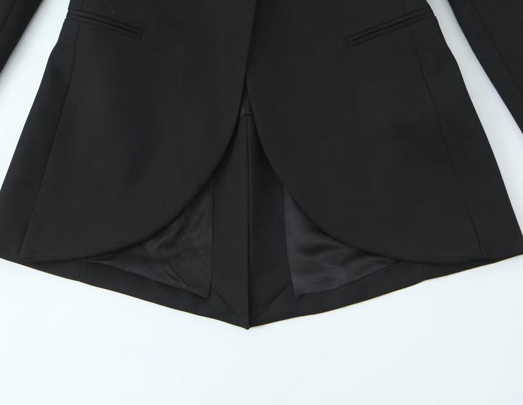 Spring 2026 European & American Fashion Slim Fit Evening Suit: Jacket + Trousers Set D56316/17 for Women