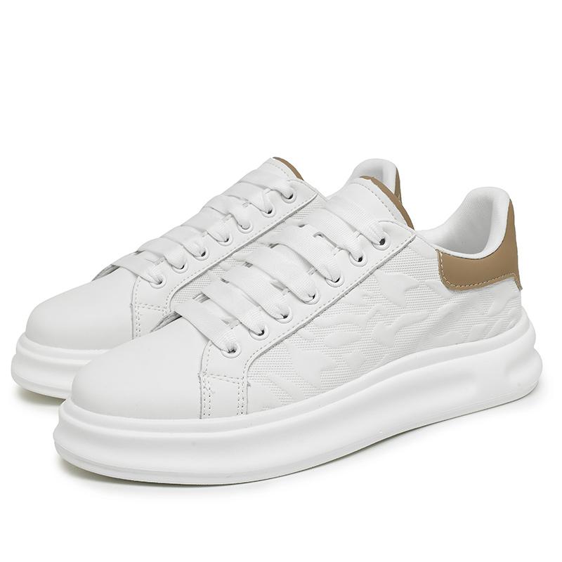 

Модная спортивная обувь на толстой подошве, комфорт и высококачественный стиль, досуг, улица, для молодых и красивых, повседневная обувь, новая, белая 44 бежевый