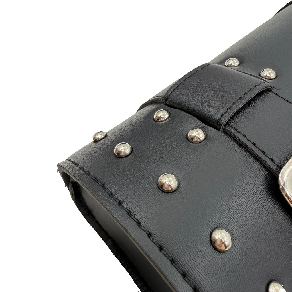 Vintage Black Brown PU Leather motorbike Side Tool Tail Bag Luggage for Harley Universal Motorcycle Saddle Bag
