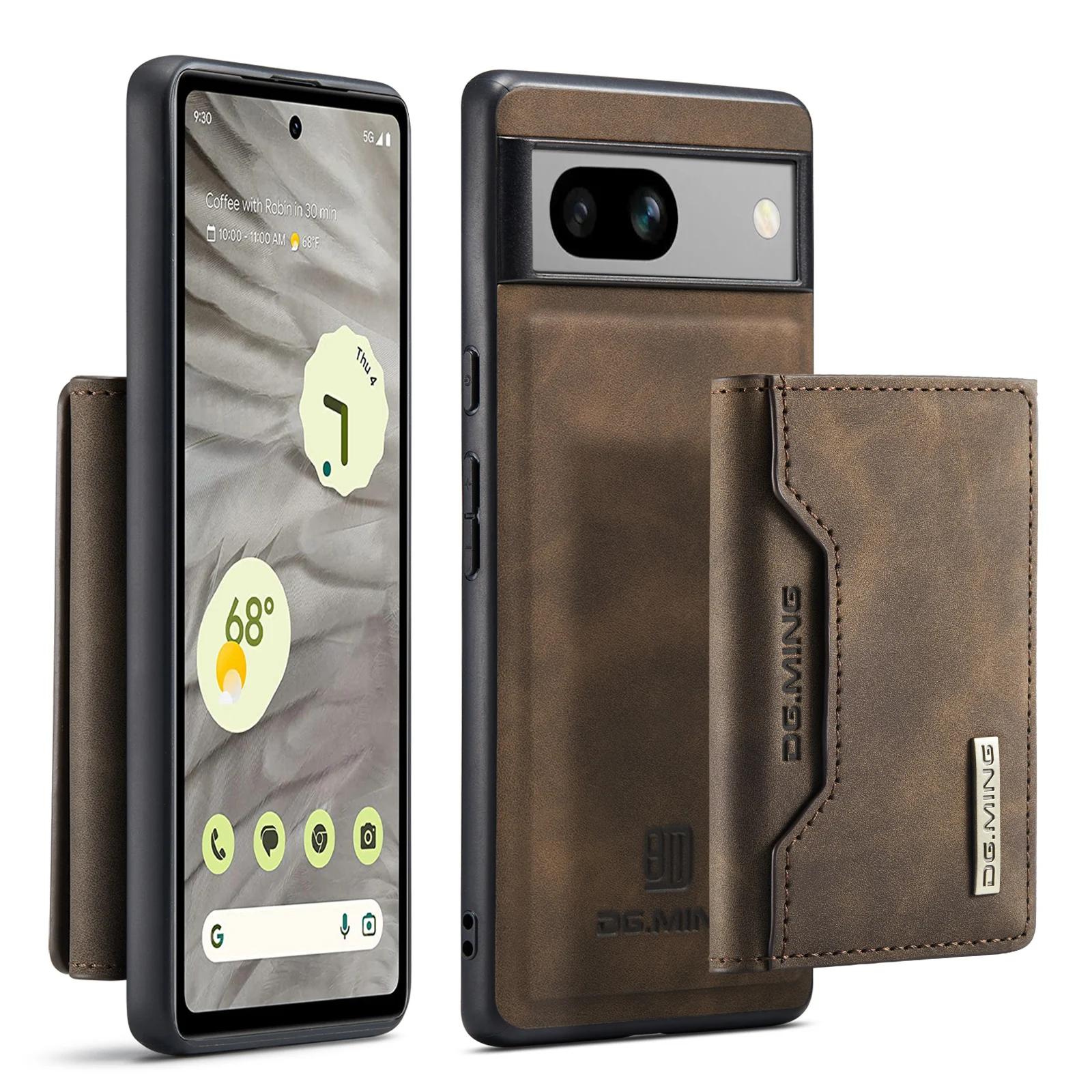 

Magnetic Wallet Cards Solt Leather Case for Google Pixel 9 Pro XL 7A 8 7 Pro Pixel7 6Pro In 1 Detachable Pocket Bag Folio Cover For Pixel 9ProXL кавовий