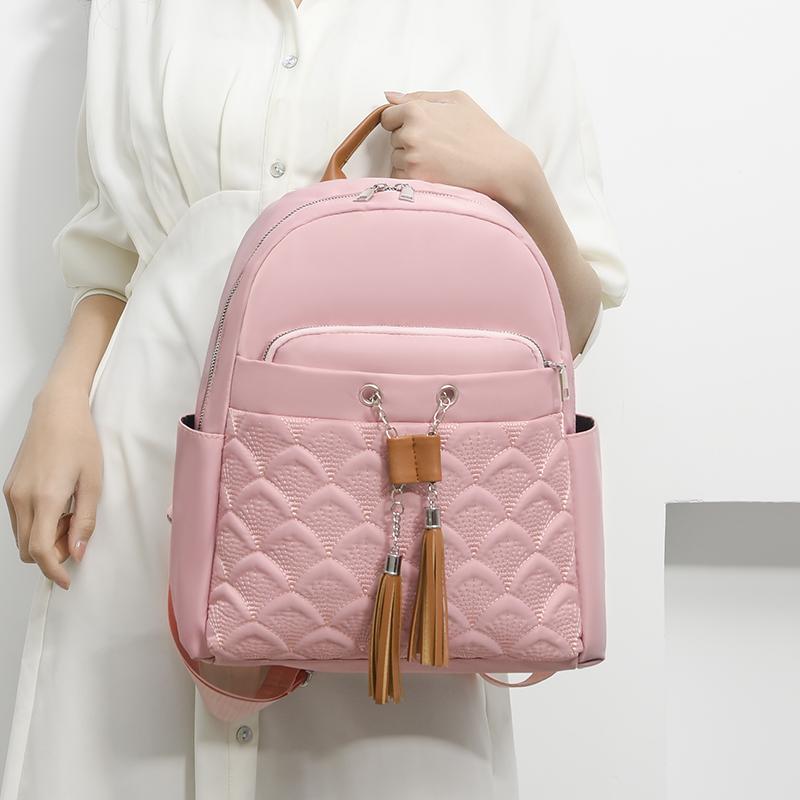 Dámský látkový batoh Oxford Látkový batoh Fashion Tassel Travel Backpack