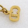 Dior DC Necklace Plated Gold/Rhinestone 7.8g Women Used