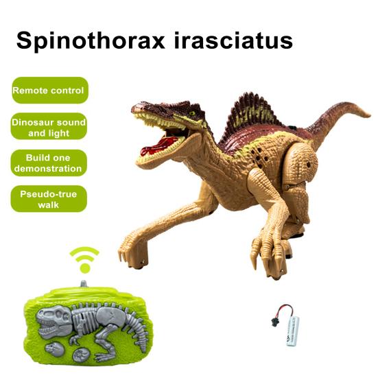 RC Dinosaur Toy Vivid Look Realistic Spinosaurus Model Simulated Walking Creative Early Education Smart Toy Infrared Remote Control Kids Electric