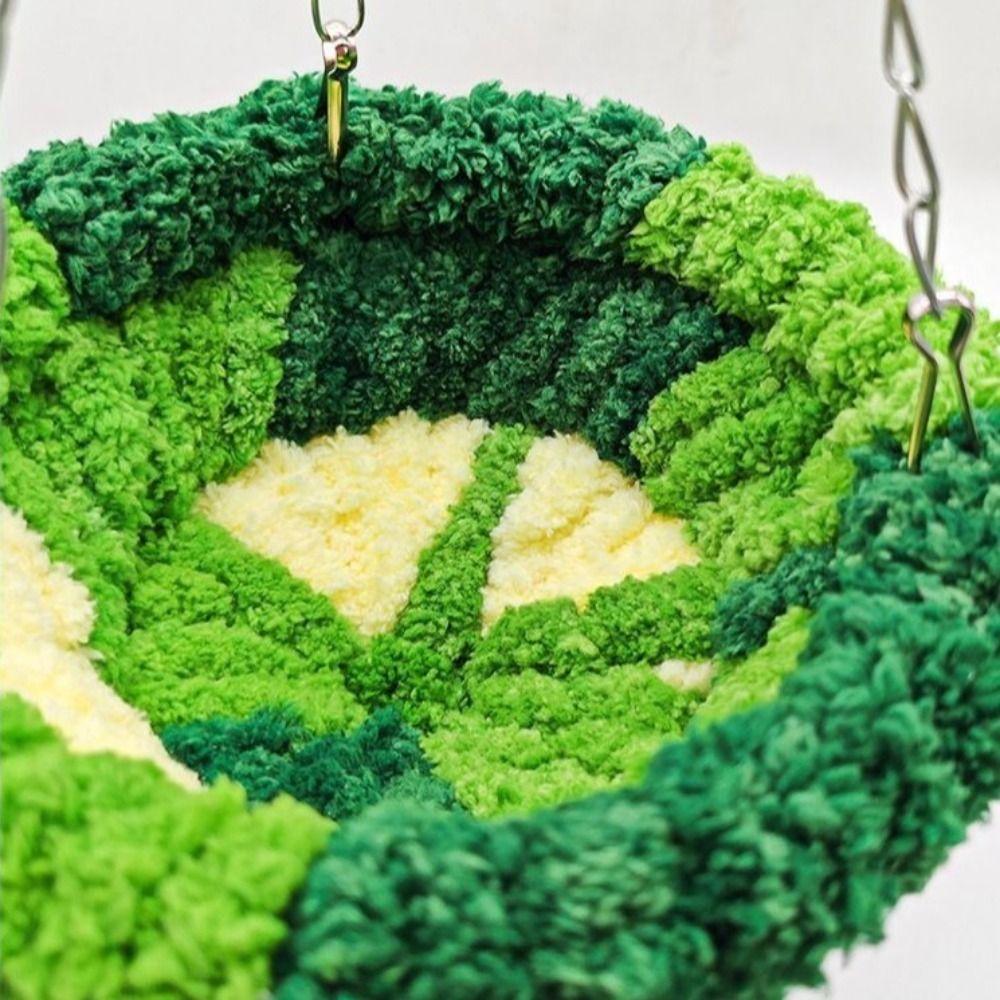 Pet Accessories Warm Bird Hanging Hammock Bite Resistant Comfortable Bird Swing Toy Soft Thicken Parrot Cotton Nest Aviary