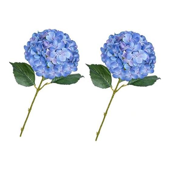 Hydrangea Hydrangea Artificial Flower Set of 2 Silk Flowers with Stems Hydrangea Single Vase Art Flowers Early Summer Flowers That Will Not Wither