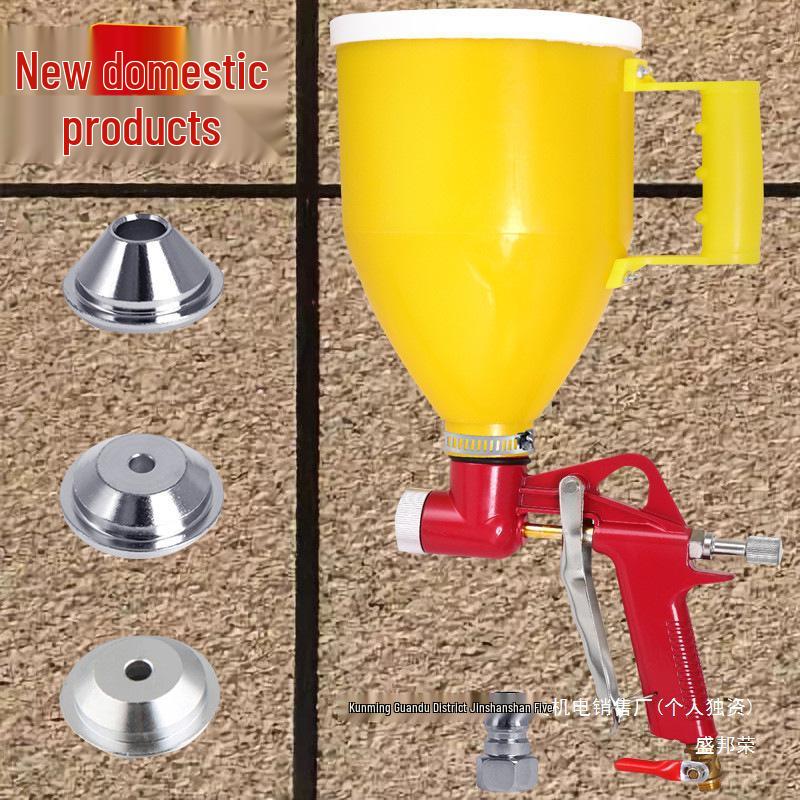 Elastic Texture King 3L Red Spray Gun for Exterior Wall Paint and Cement Mortar