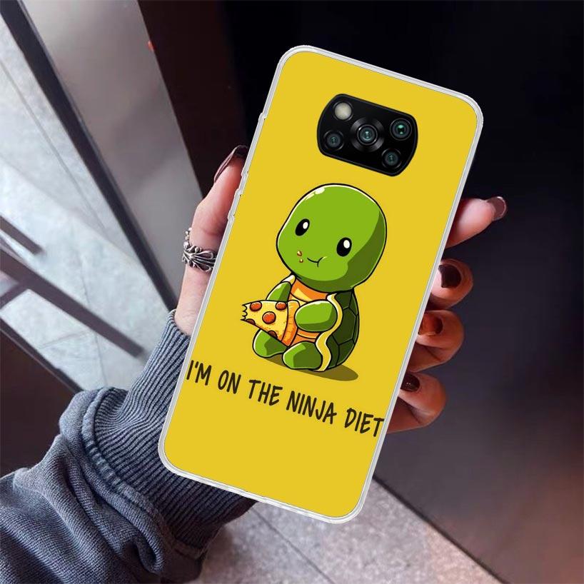 Cartoon Sea Turtle Tortoise Phone Case For Xiaomi Poco X7 X6 X5 Pro F7 Ultra Redmi 15C 15 13 13C 12 12C 10 10A 10C 9 9A 9C 9T Sh