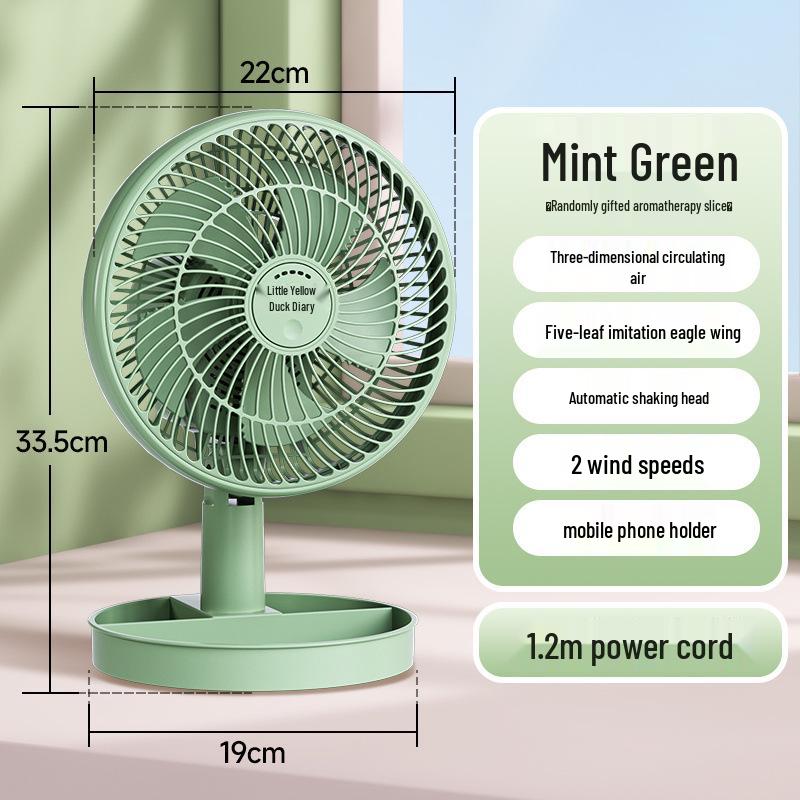 Compact Silent Oscillating Clip Fan for Dorms, Desktops, and Bedsides Standard (1.2m Power Cord)