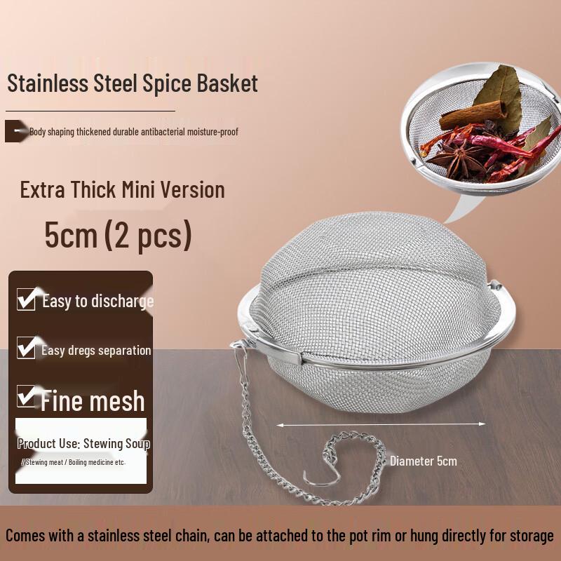 

Homeglen Stainless Steel Mini Spice Infuser Ball (2-Pack)